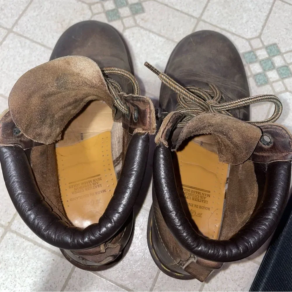Vintage Dr Martens 939 Ben Boots Brown Leather Made In England Men Sz 8 UK 9 US